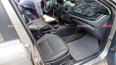 Thảm lót sàn 5D 6D Kia Forte giá gốc tận xưởng, bảo hành trọn đời